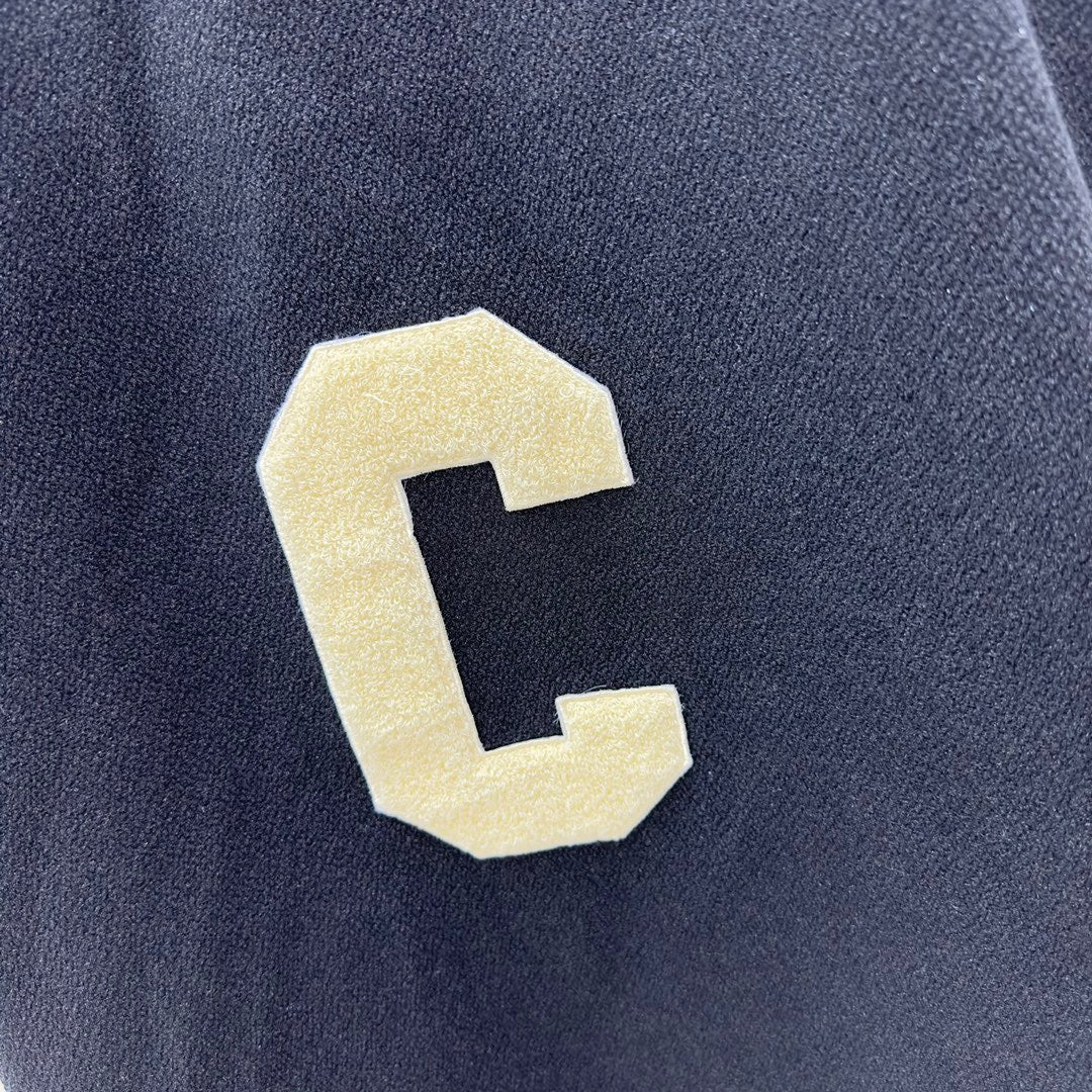Black Wool Letter Varsity - Men's