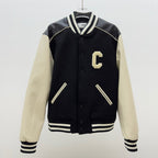 Black Wool Letter Varsity - Men's