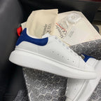 Oversized Blue Suede Tab Sneakers