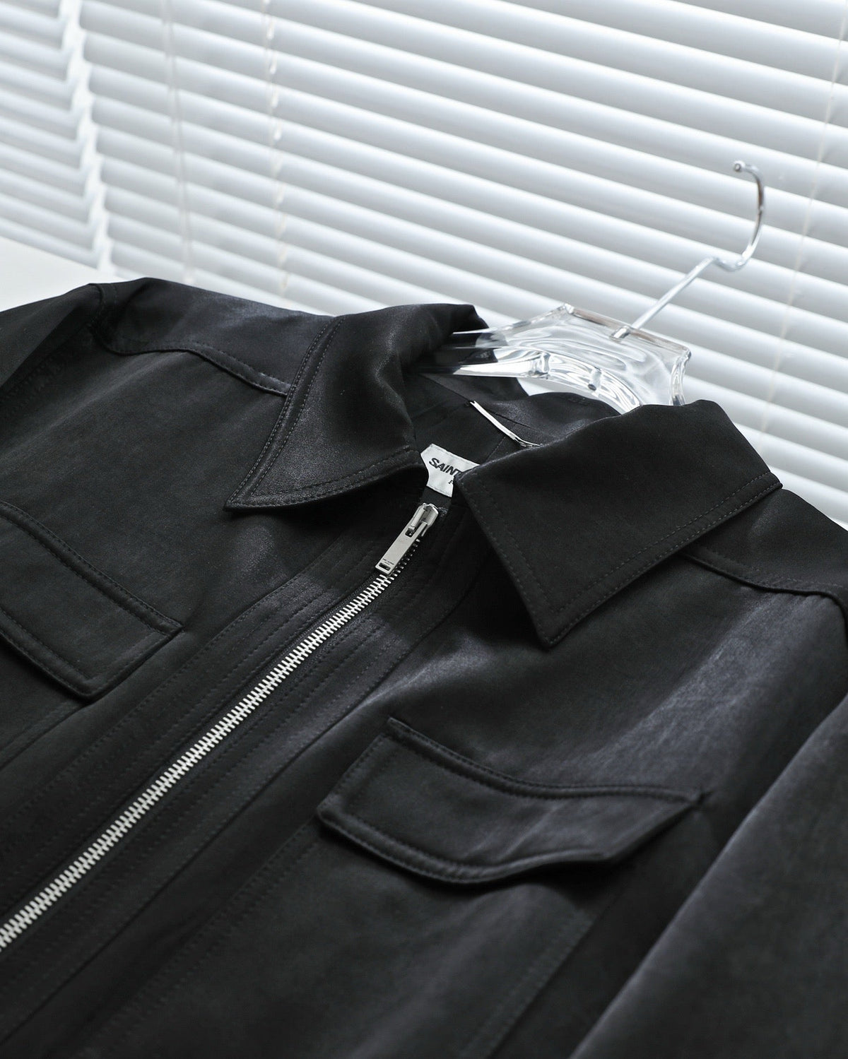Black Nylon Zip Pocket Blouson - Men's
