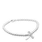 Sterling Silver Bow Bead Bracelet – LUX VERSE Luxury Designer Fashion Outlet
