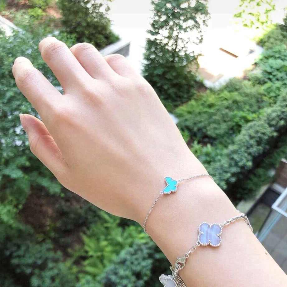 Butterfly Turquoise Butterfly Bracelet Silver – LUX VERSE Luxury Designer Fashion Outlet