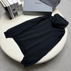 Schwarzer Baumwollpullover mit Logoprint – Herren