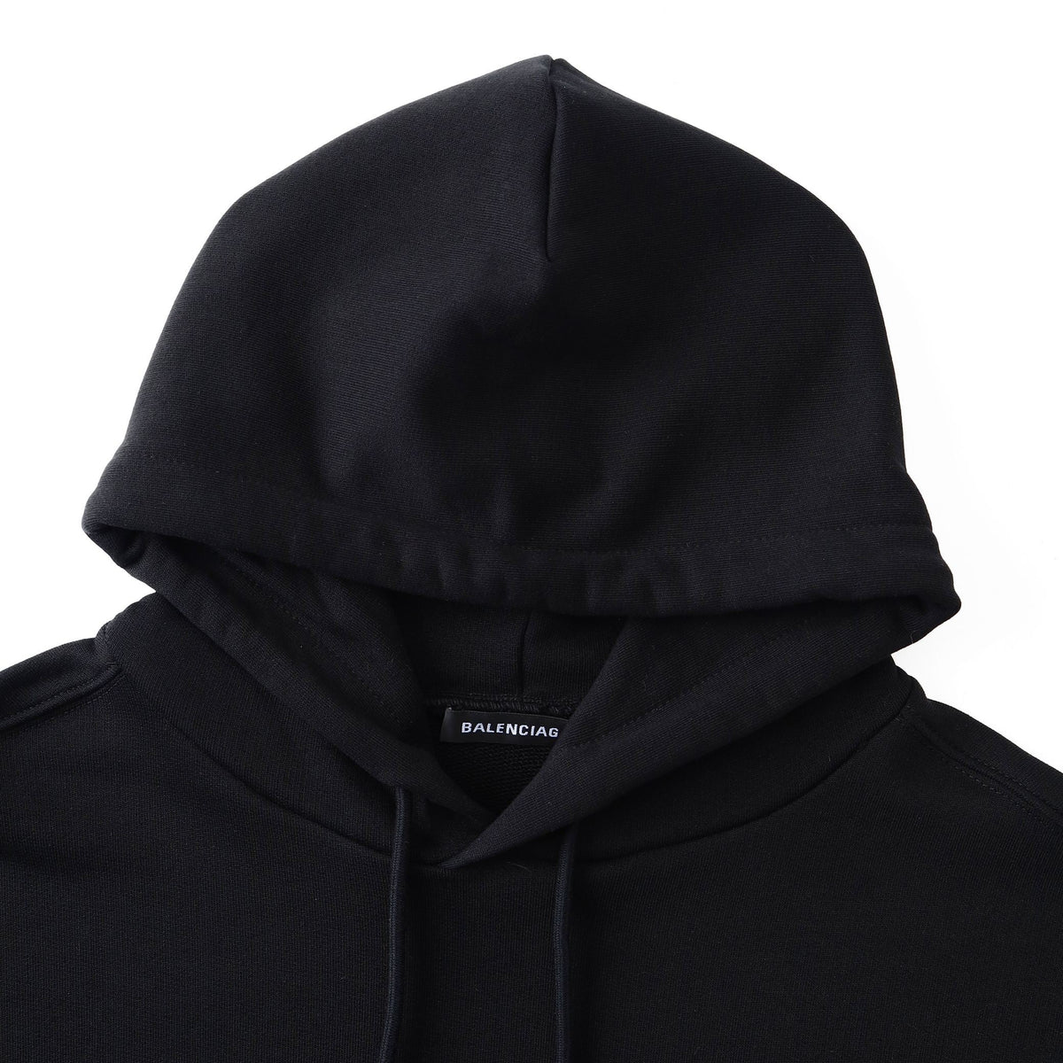 Pullover aus schwarzer Baumwolle mit Brust-Logo – Herren