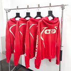 Roter Kapuzenpullover - Herren