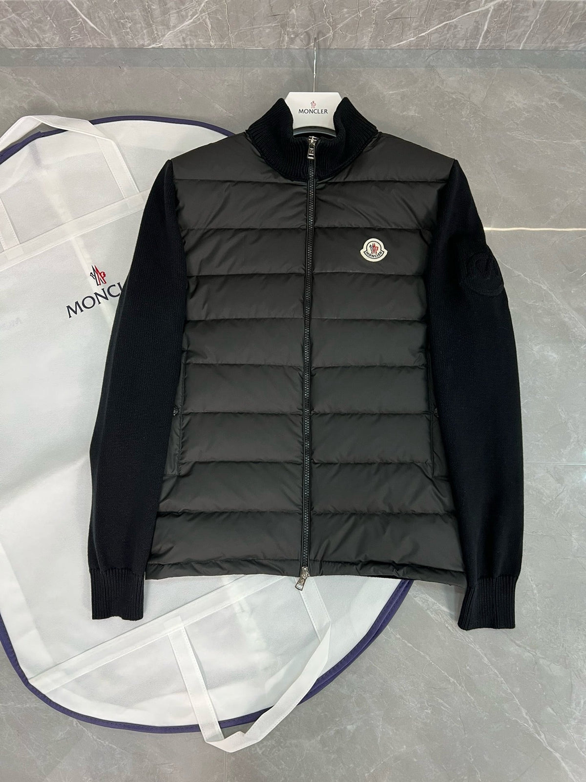 Black and White Puffer Jacket - Women's