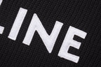 Schwarzes Langarmshirt aus Baumwolle mit kräftigem Text - Herren
