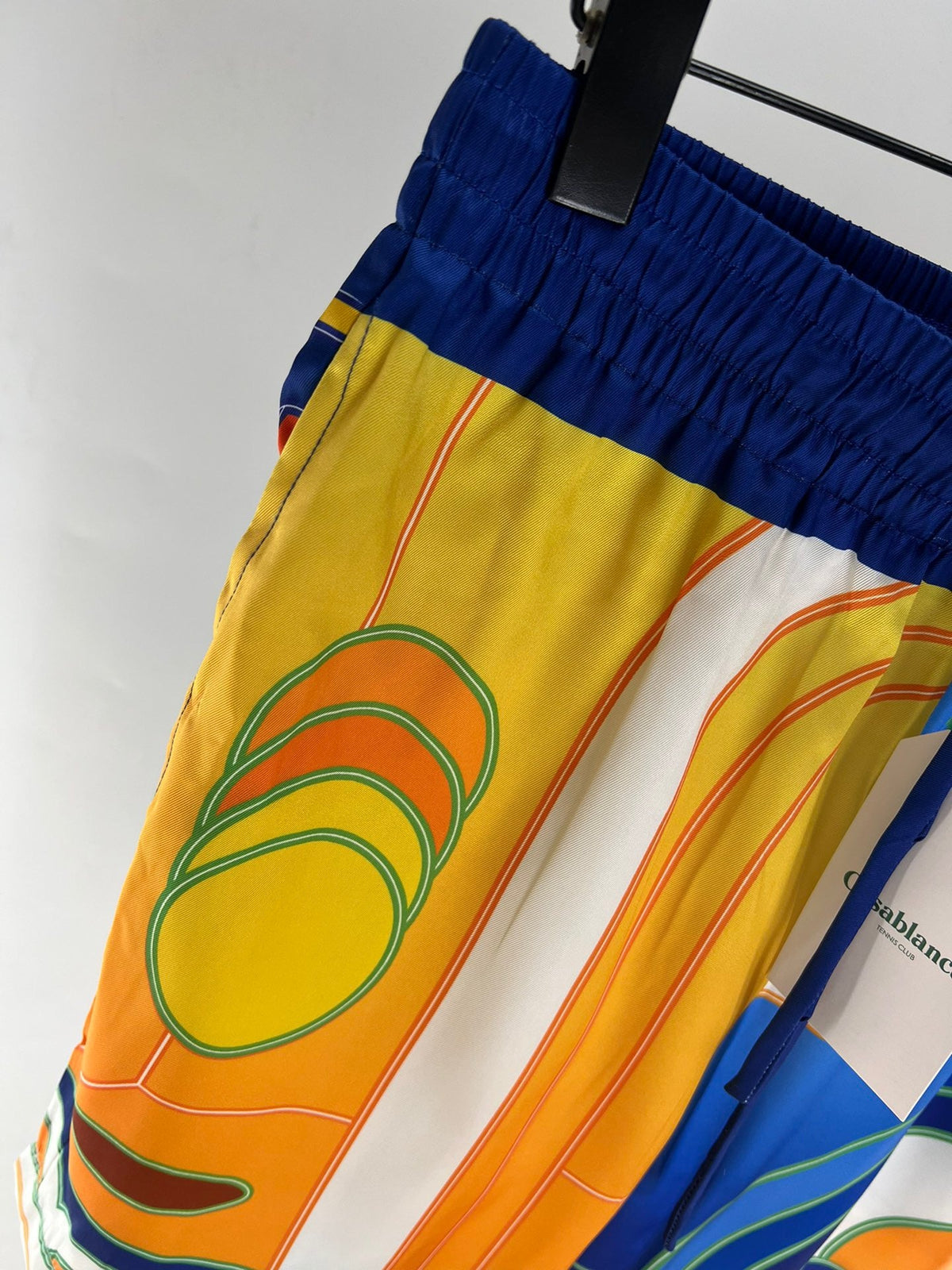 Geometric Print Silk Shorts - Men's