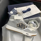 B27 High-Top Grey Oblique Sneakers