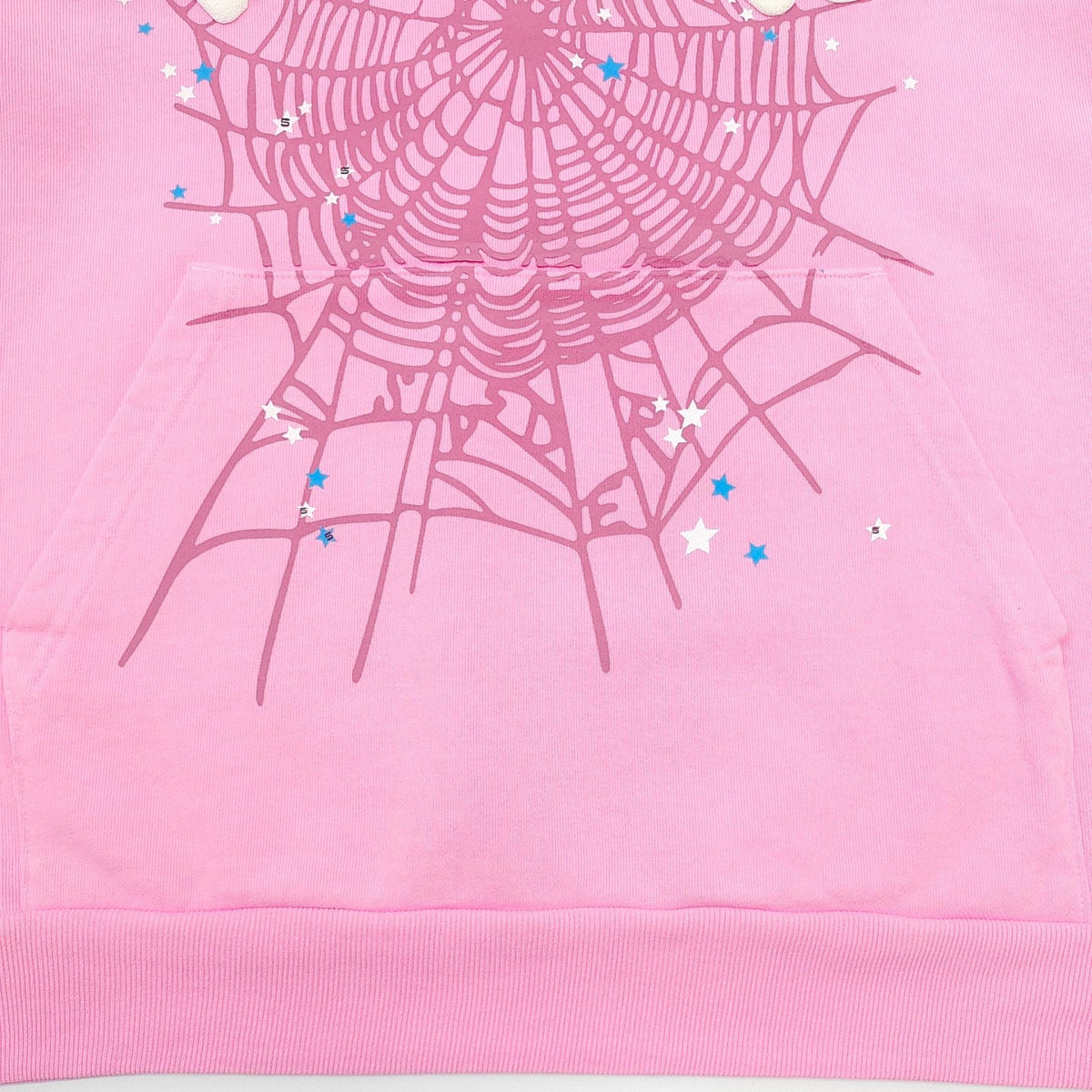 Rosa Baumwoll-Pullover mit tonigem Webband - Herren