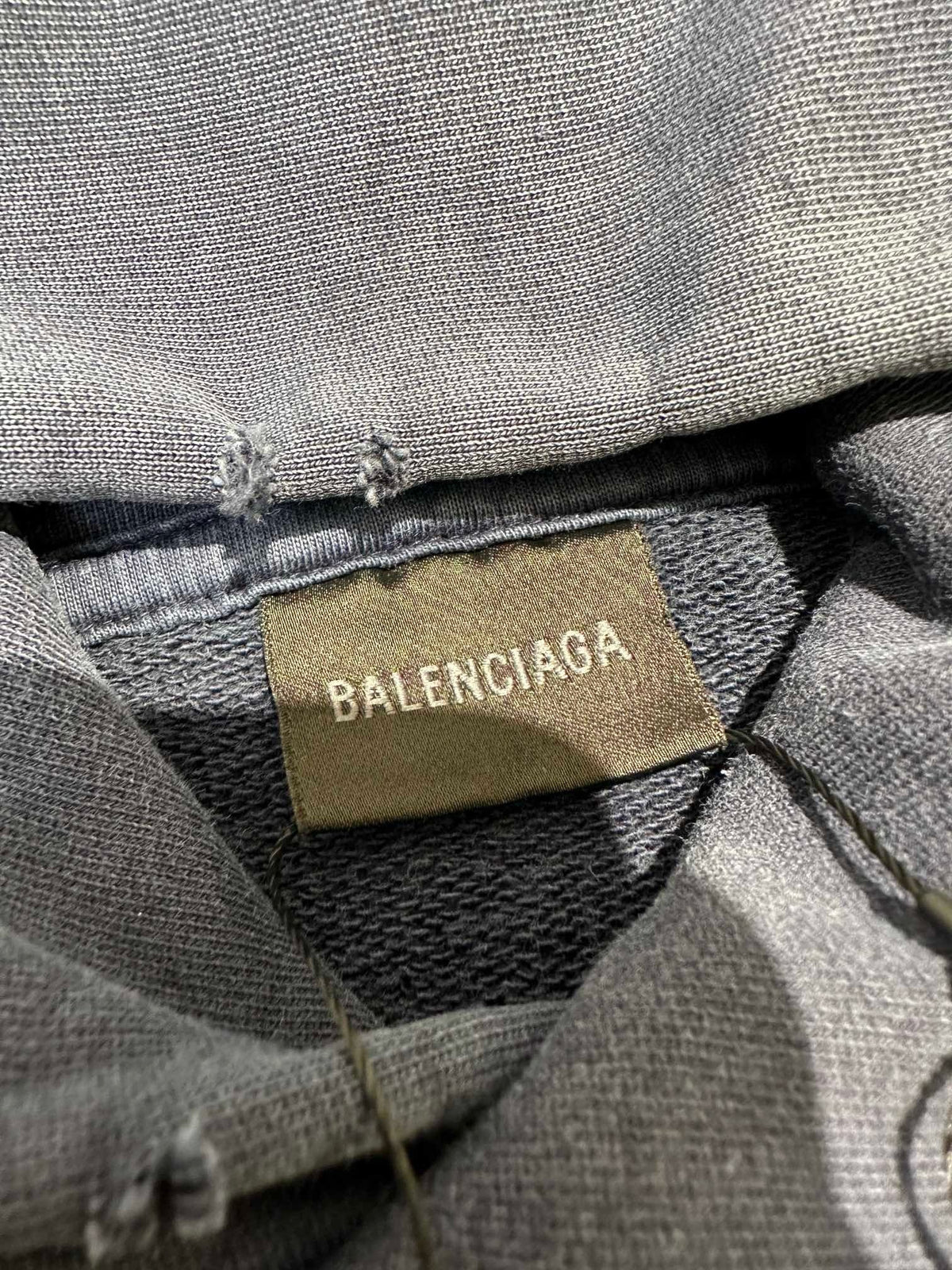 Marineblauer Baumwoll-Pullover mit kräftigem Text - Herren