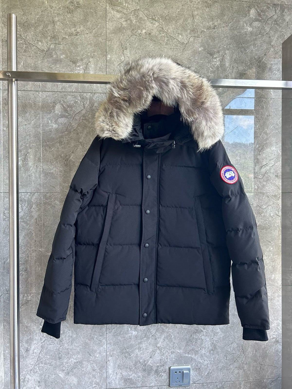 Black and White Parka - Men's