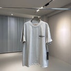 Graues Baumwoll-T-Shirt mit Logo-Print, Kurzarm – Herren