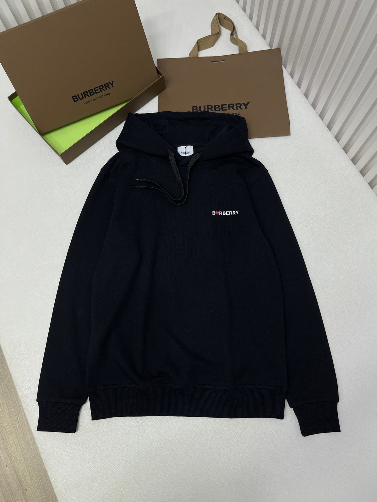 Navy Cotton Chest Logo Pullover - Men's