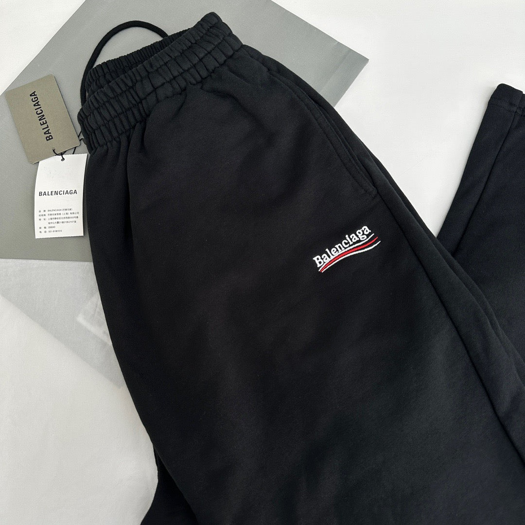 Wide-Leg Navy Trousers - Men's
