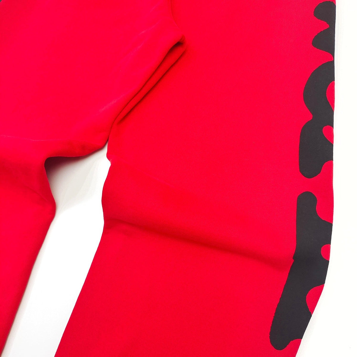 Rote Jogginghose mit seitlichem Print – Herren