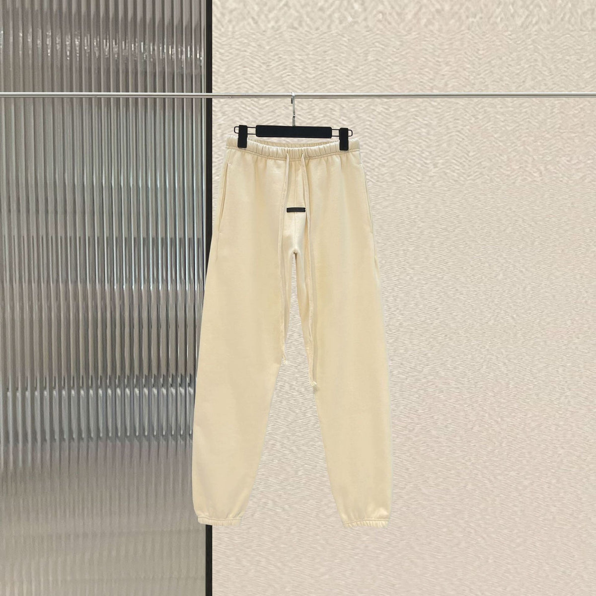 Black Cotton Drawstring Joggers - Men's