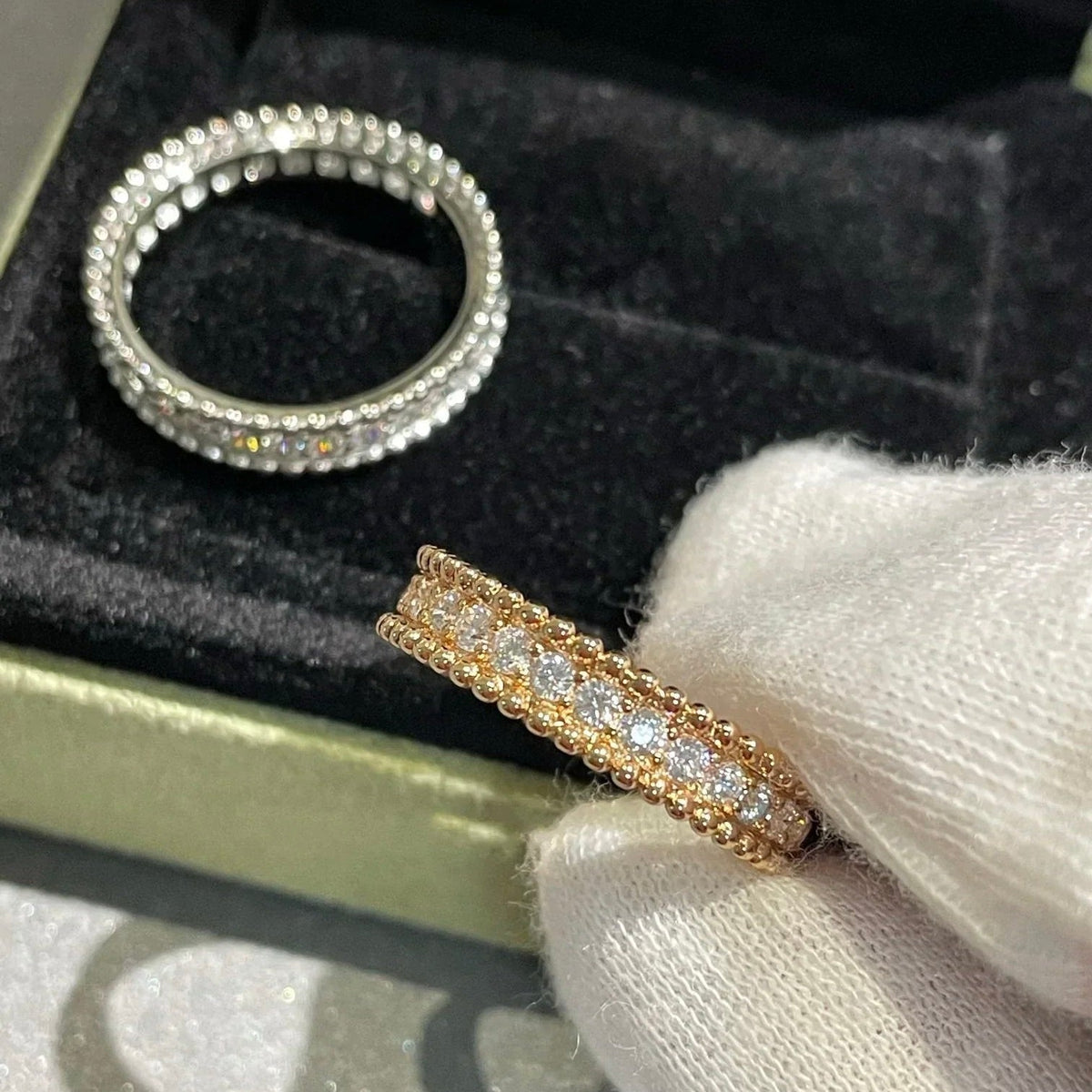 Perlee Diamond Silver Ring – LUX VERSE Luxury Designer Fashion Outlet