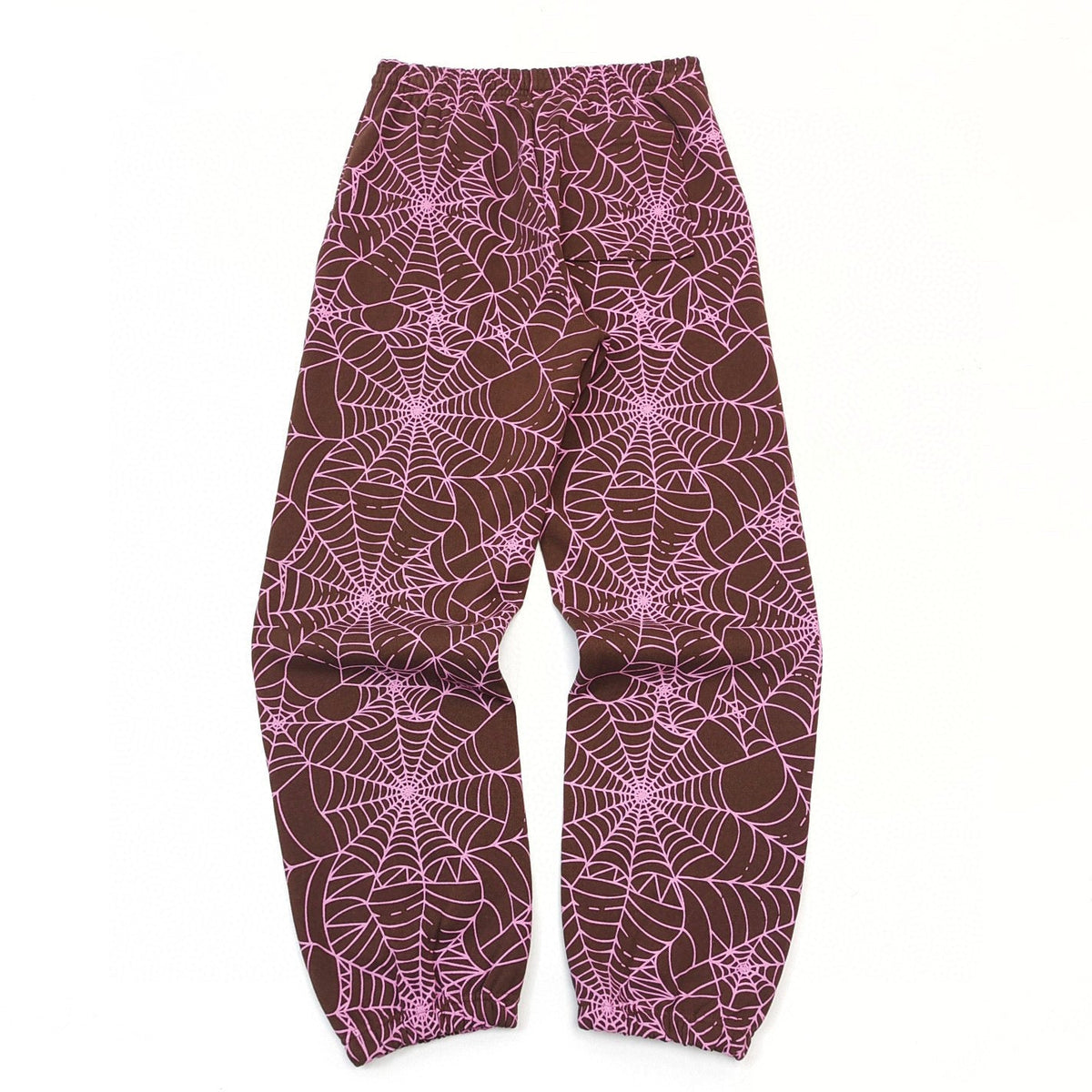Burgundy Cotton Web Print Joggers – Herren