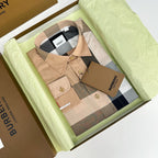 Beiges Langarmhemd aus Baumwolle mit Exploded Check - Herren