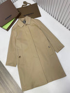 Marineblauer schlichter Baumwoll-Car Coat – Herren