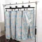 White Cotton Web Print Joggers – Herren