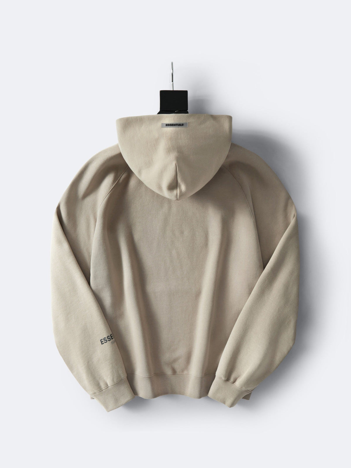 Beiger Baumwoll-Logo-Pullover – Herren