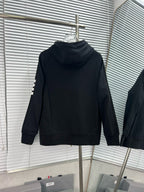 4-Bar Reißverschluss-Hoodie Schwarz - Herren