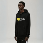 LOS ANGELES SPRAYED HOODIE – lOGO AND"LOS ANGELES"PRINTED IN WHITE AT FRONT – LUX VERSE Luxury Designer Fashion Outlet