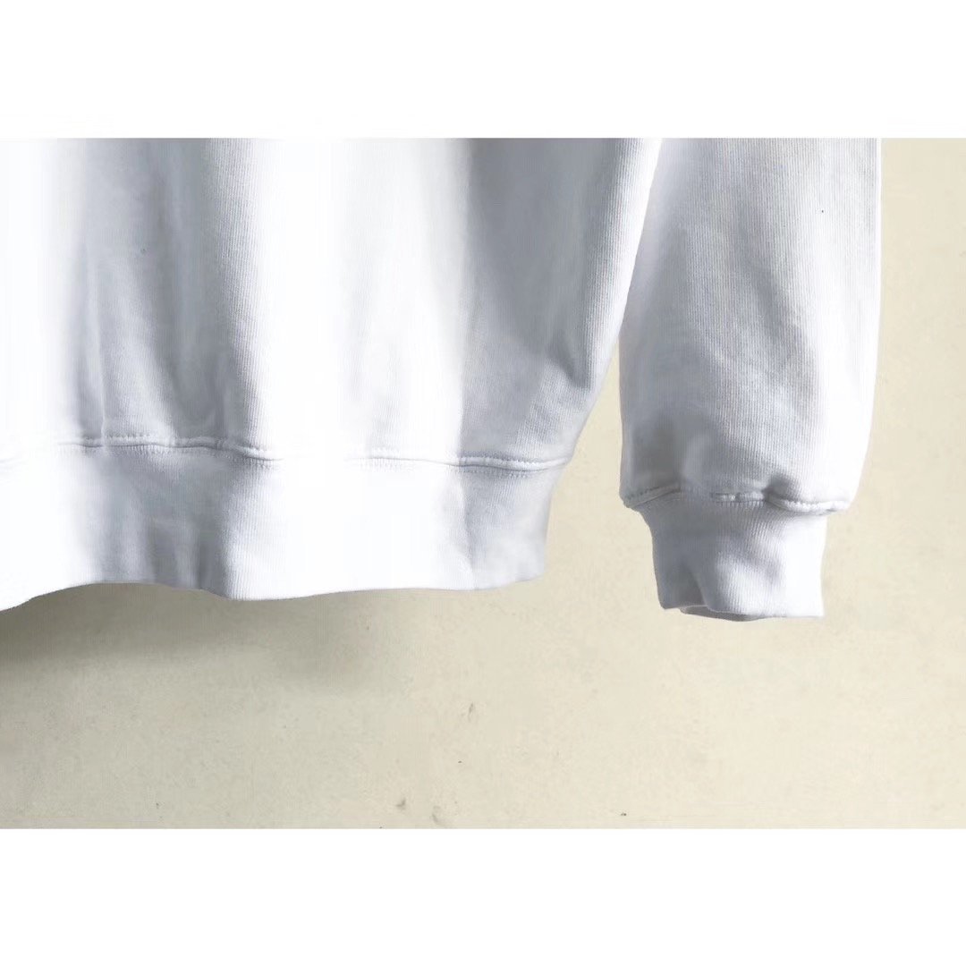 Pullover aus weißer Baumwolle mit auffälligem Text - Herren