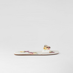 Printed satin slides – enriched by a refined floral print, the square-toe sandal is completed by the iconic – LUX VERSE Luxury Designer Fashion Outlet