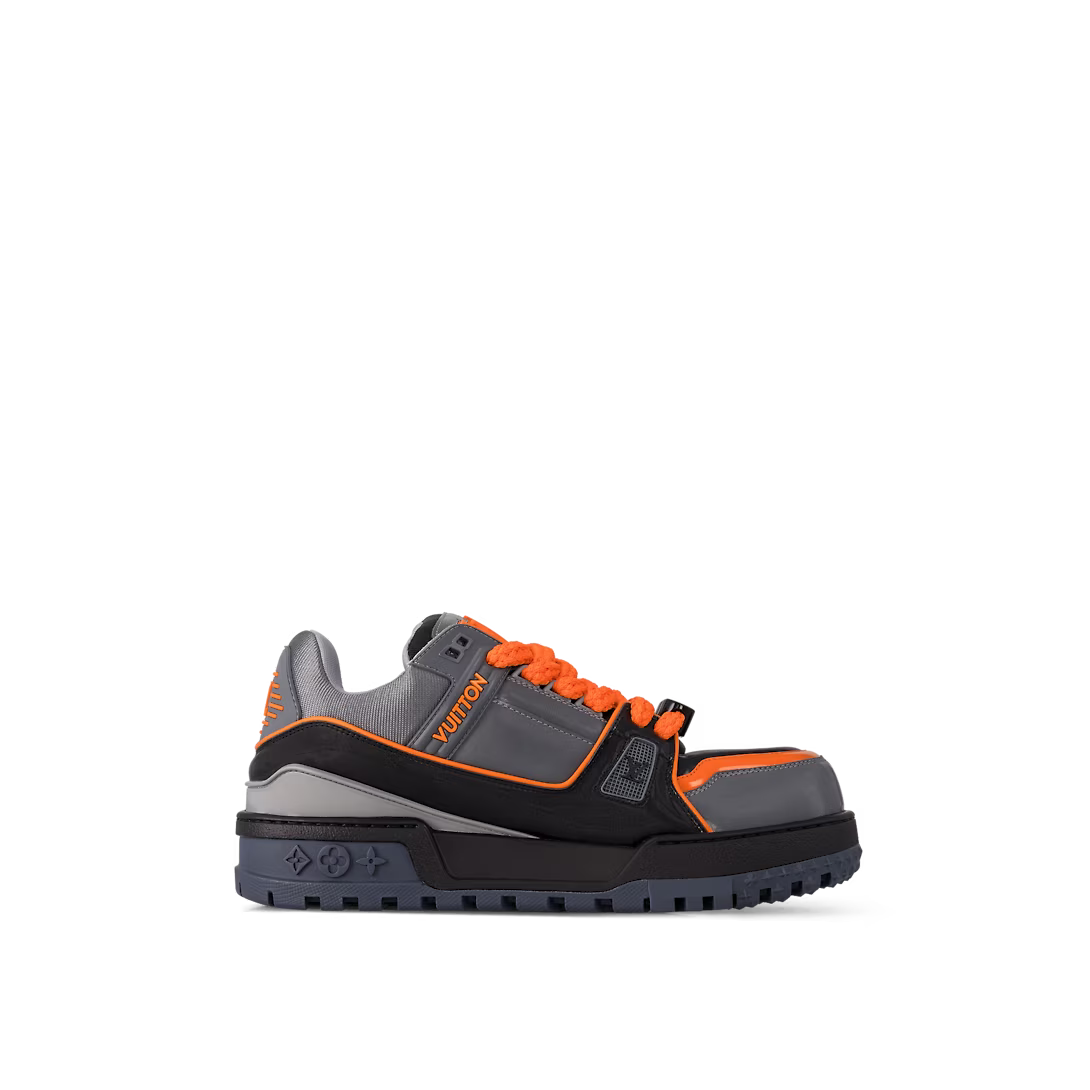Trainer Maxi Lasered Canvas Sneaker – it is finished with thick textile laces embellished with signature beads – LUX VERSE Luxury Designer Fashion Outlet
