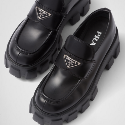 Brushed leather Monolith loafers - LUX VERSE - Luxury designer fashion outlet
