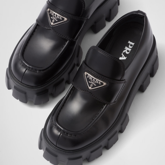 Brushed leather Monolith loafers - LUX VERSE - Luxury designer fashion outlet