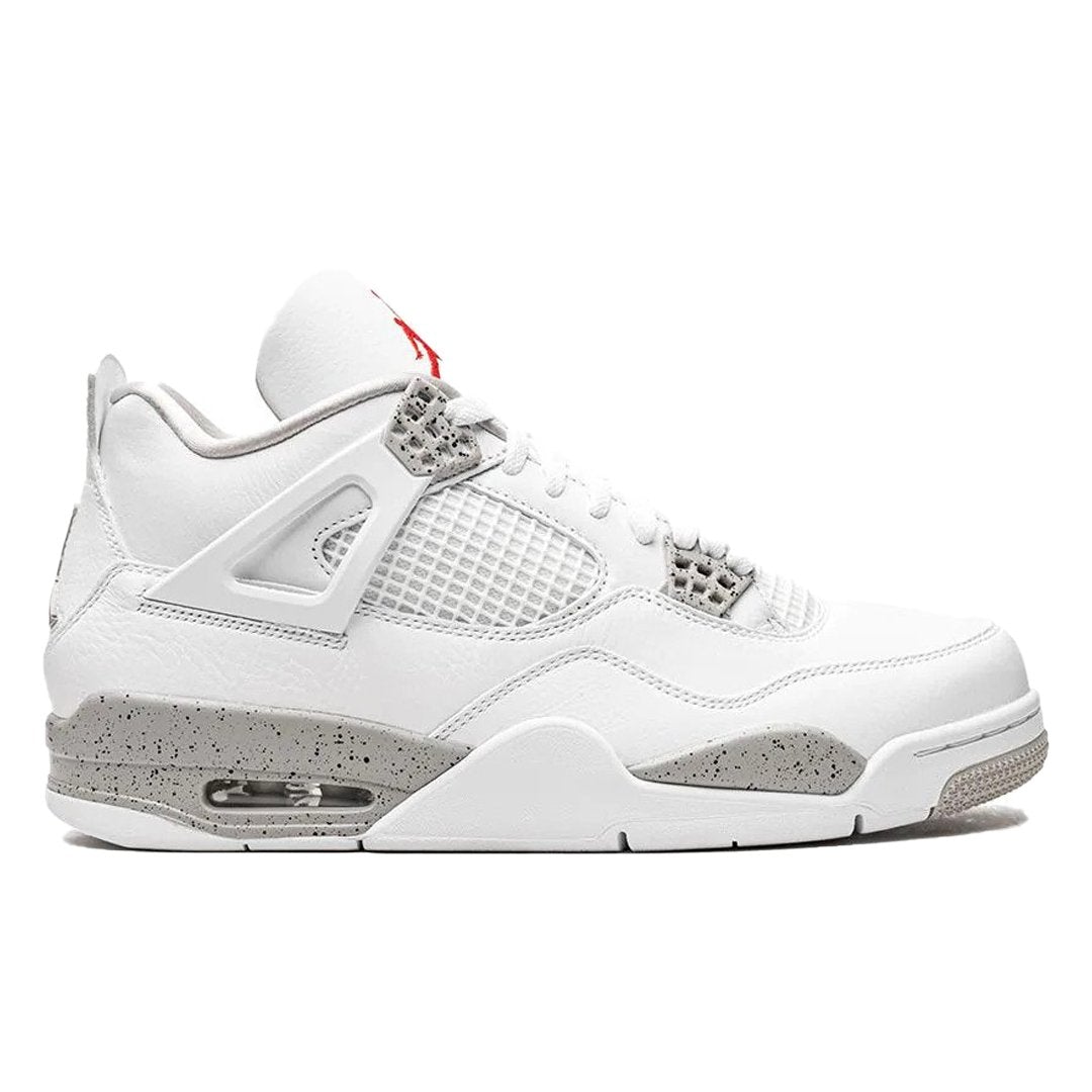 White Oreo – the Air Jordan 4 Retro White Oreo features a white leather and mesh upper with hits – LUX VERSE Luxury Designer Fashion Outlet