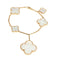 MAGIC CLOVER 5 MOTIFS MOP BRACELET