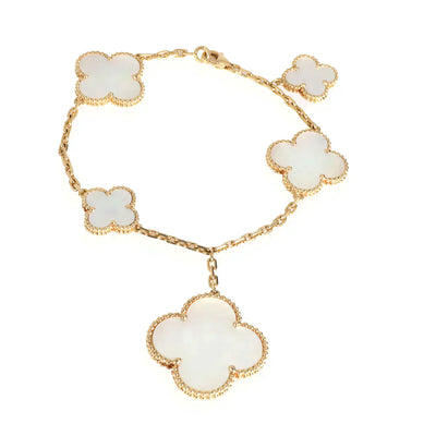 MAGIC CLOVER 5 MOTIFS MOP BRACELET