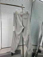 Navy Cotton Bar Stripe Joggers - Men's