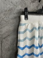 Blue Chevron Knit Shorts - Men's