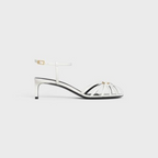 TRIOMPHE LEATHER SANDAL in LAMBSKIN – tOE SHAPEMETAL TRIOMPHE ON THE CENTER OF THE STRAPSTHIN LEATHER STRAPSTOE – LUX VERSE Luxury Designer Fashion Outlet