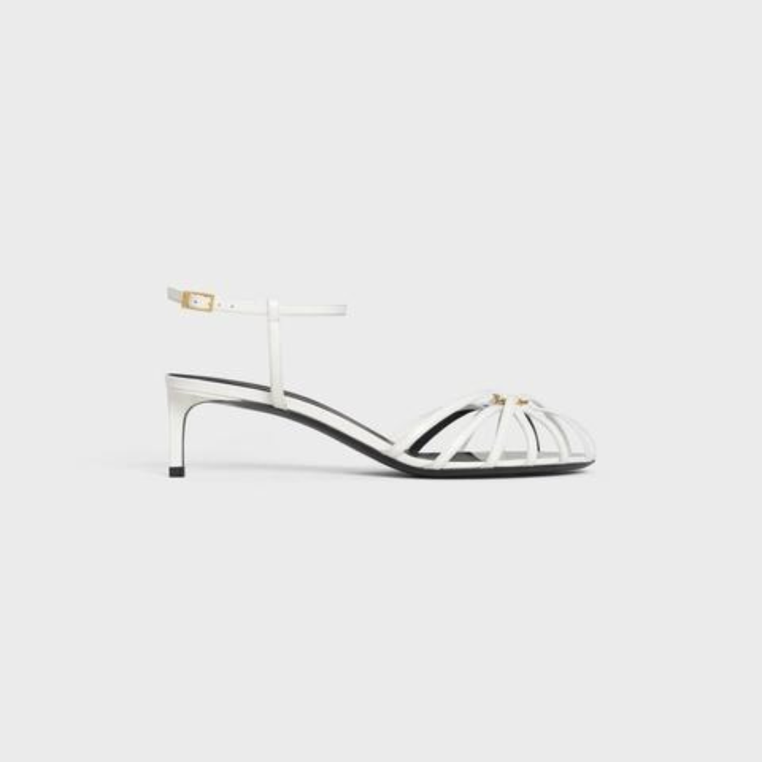 TRIOMPHE LEATHER SANDAL in LAMBSKIN – tOE SHAPEMETAL TRIOMPHE ON THE CENTER OF THE STRAPSTHIN LEATHER STRAPSTOE – LUX VERSE Luxury Designer Fashion Outlet