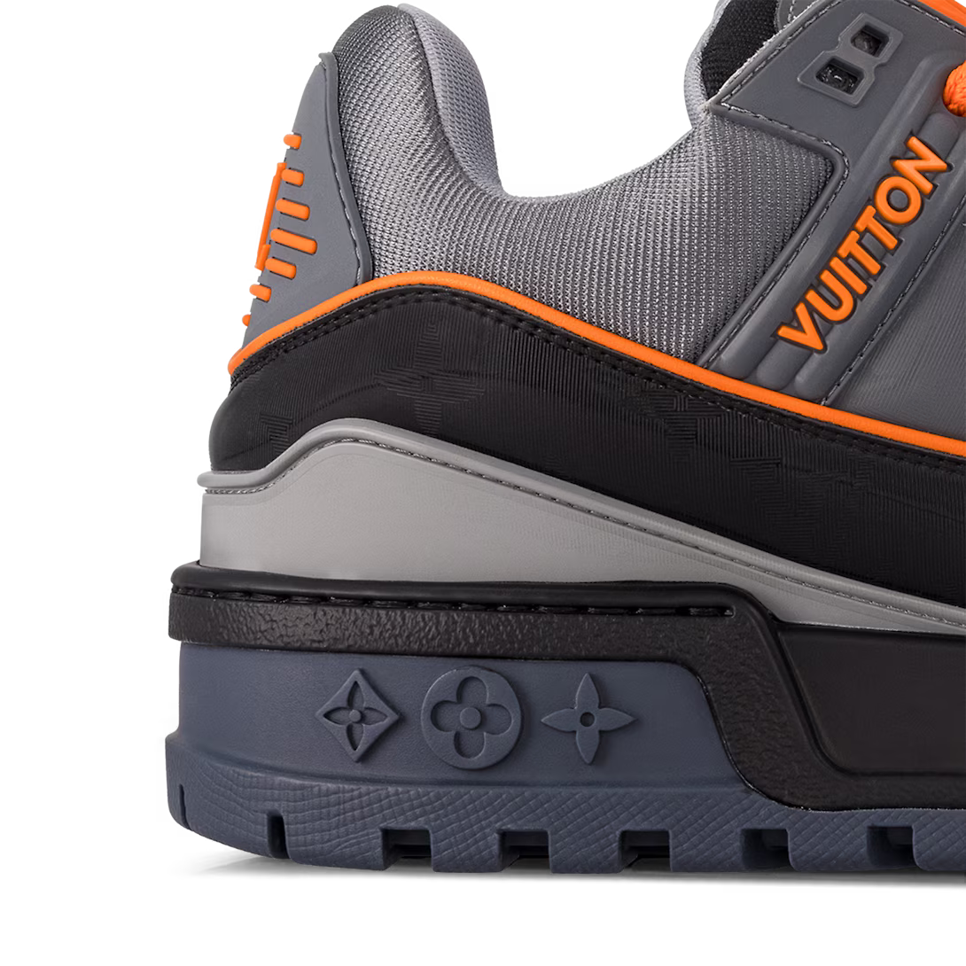 Trainer Maxi Lasered Canvas Sneaker – this version comes in lasered Monogram canvas with rubber Initials logos on – LUX VERSE Luxury Designer Fashion Outlet