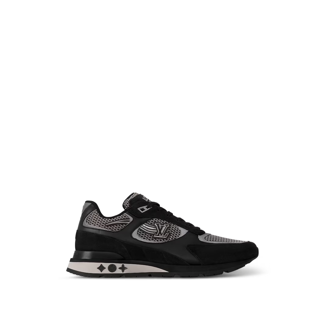 Run Away Denim Sneaker – the Initials with a comet-like trail are embroidered on the side, and the signature – LUX VERSE Luxury Designer Fashion Outlet