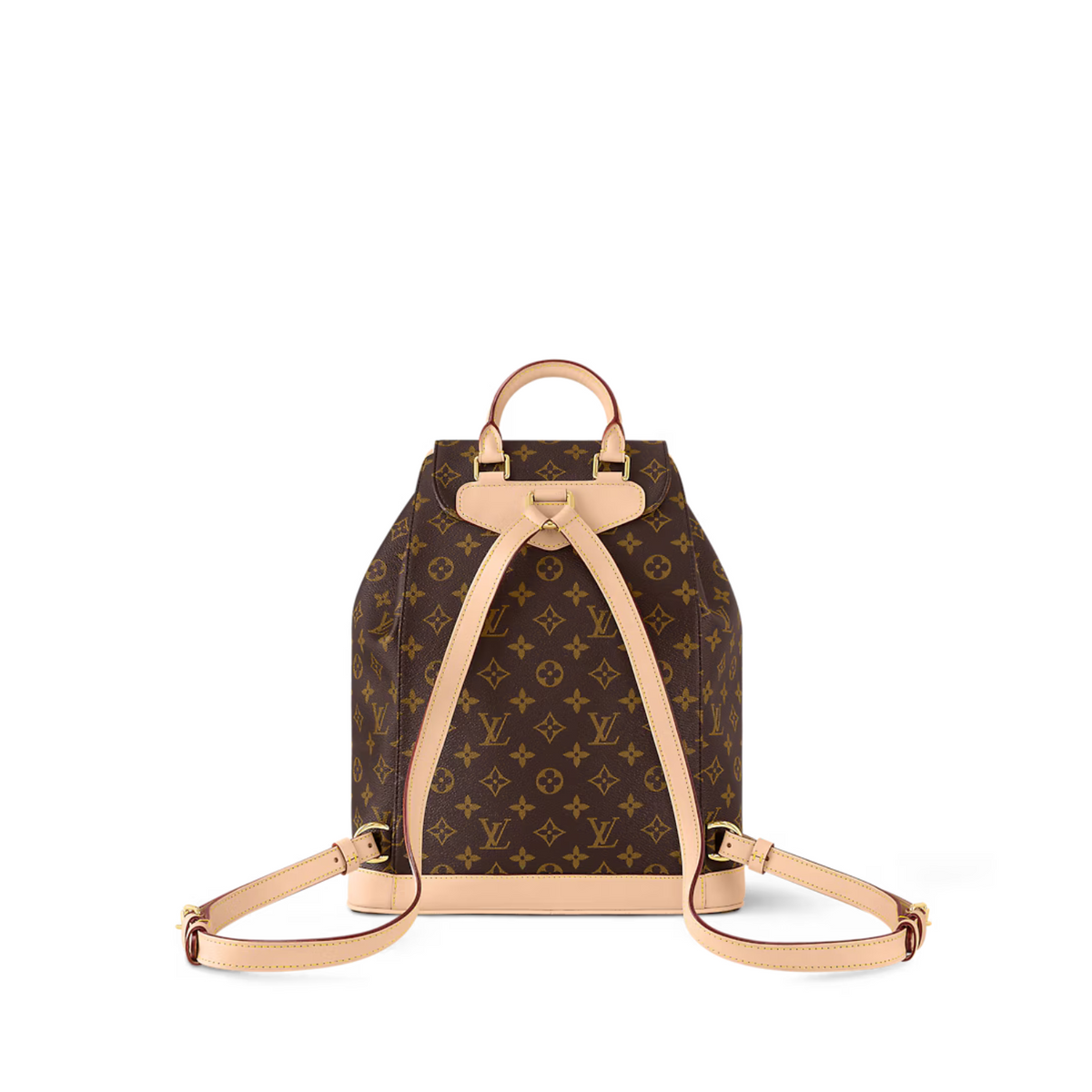 Montsouris MM – the natural cowhide-leather trim perfectly complements the Monogram pattern – LUX VERSE Luxury Designer Fashion Outlet