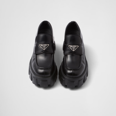 Brushed leather Monolith loafers - LUX VERSE - Luxury designer fashion outlet