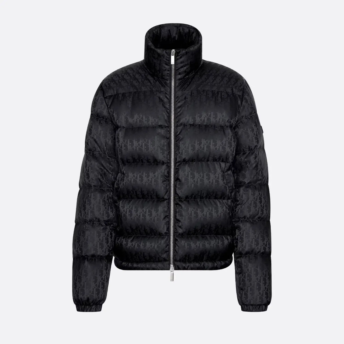 Oblique Down Jacket – the black technical jacquard down jacket pays tribute to House heritage with a tonal – LUX VERSE Luxury Designer Fashion Outlet