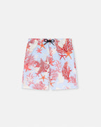 Barocco Sea Boardshorts – these boardshorts fall above the knee in a straight, tapered fit, and feature – LUX VERSE Luxury Designer Fashion Outlet