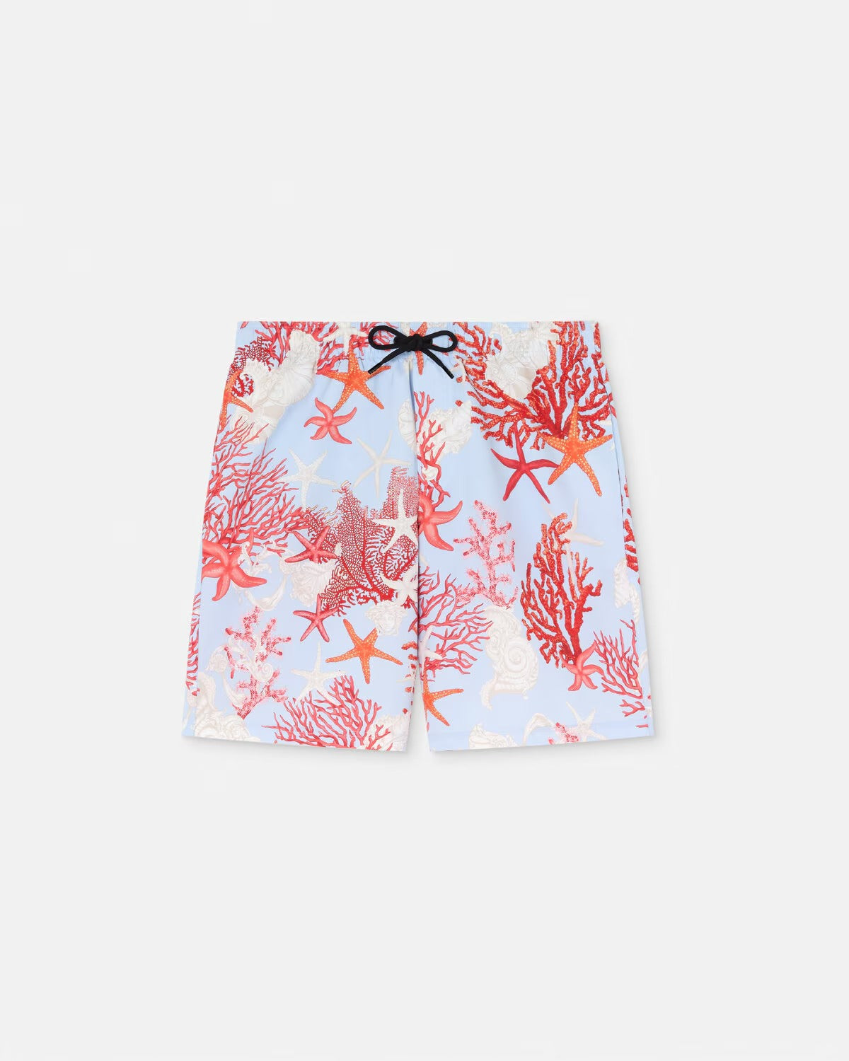 Barocco Sea Boardshorts – these boardshorts fall above the knee in a straight, tapered fit, and feature – LUX VERSE Luxury Designer Fashion Outlet