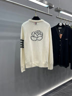 4-Bar Cardigan Navy Knit - Men's