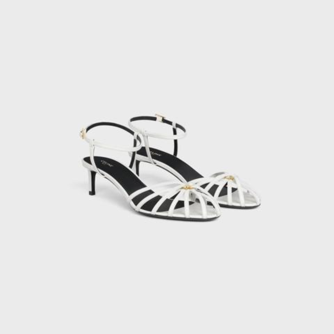 TRIOMPHE LEATHER SANDAL in LAMBSKIN – lEATHER STRAPSTOE WITH CAGE EFFECTENGRAVED ADJUSTABLE BUCKLELEATHER INSOLELEATHER – LUX VERSE Luxury Designer Fashion Outlet